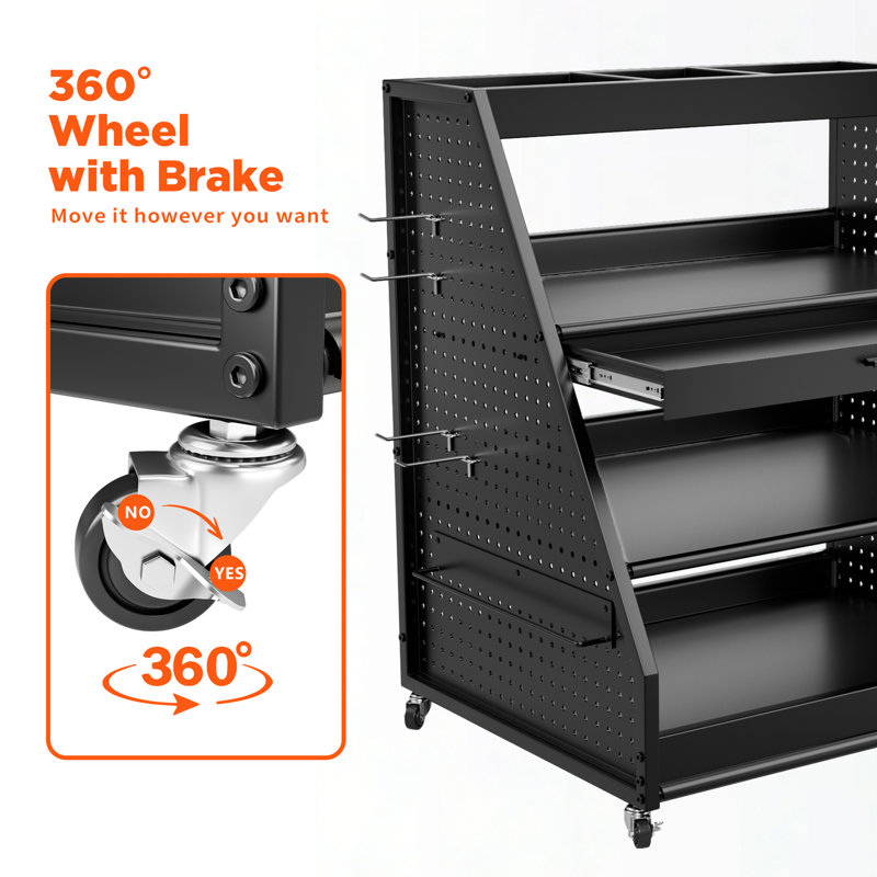 Trent Austin Design® 4-tier Heavy-duty Rolling Tool Storage Cart